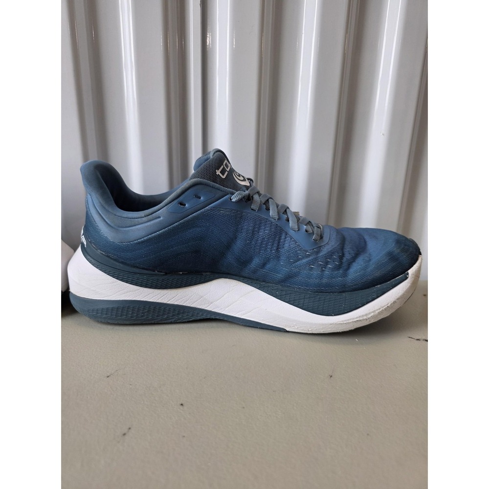 Topo Athletic Aura Shoes Mens Size 10.5 Blue White Cushioned Running Sneakers - Picture 3 of 10